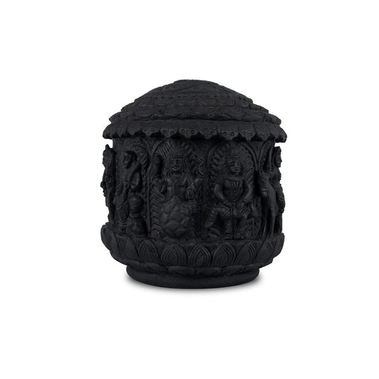 Dasavatharam Shaligram Murti - 9 x 7 Inches | Saligram Murti/ Shaligram Shila Stone for Pooja - Saligrama Stones & Murties