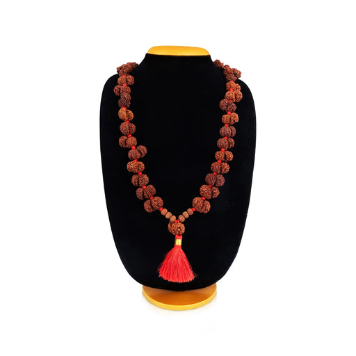 Shiva Shakti Rudraksha Khanta Mala - 24 Inches | 37 Beads/ Thread Knot / Rudraksh Bead Mala for Men & Women - Rudraksha Mala, Pendant, Bracelet