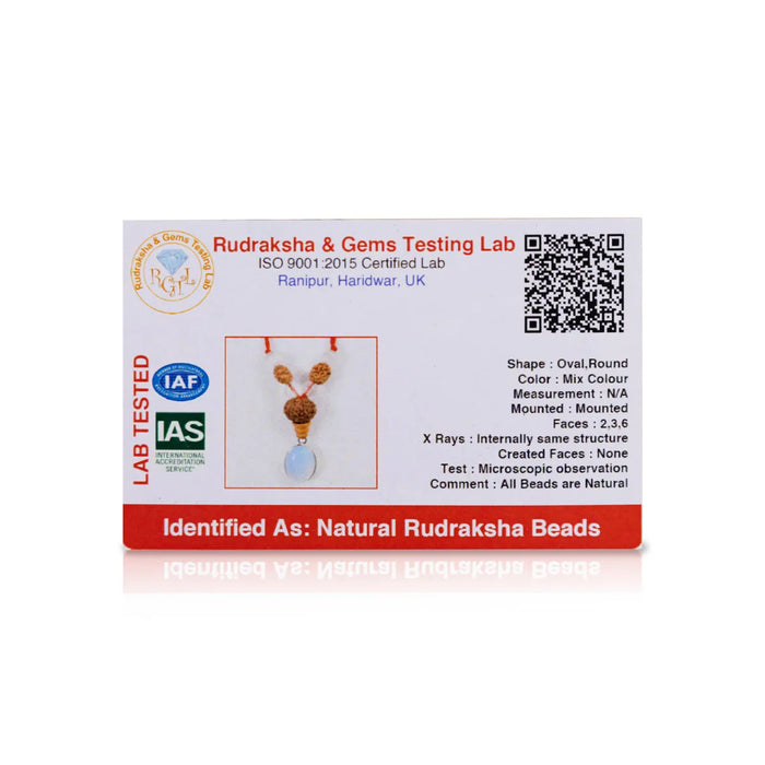 Semi Precious Stone & Rudraksha Kavach | Semi Precious Jewelry/ Zodiac Jewellery For Taurus Horoscope - Mala & Pendant