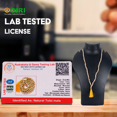 Tulasi Mala With Thread Knot | Tulsi Kanthi Mala/ Tulasi Japa Mala/ Thulasi Malai for Meditation