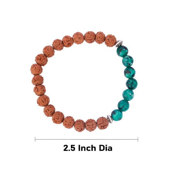 Rudraksha Bracelet - 3 Inches Ratan | Rudraksh Hand Band/ Rudraksha Hand Bracelet for Men and Women