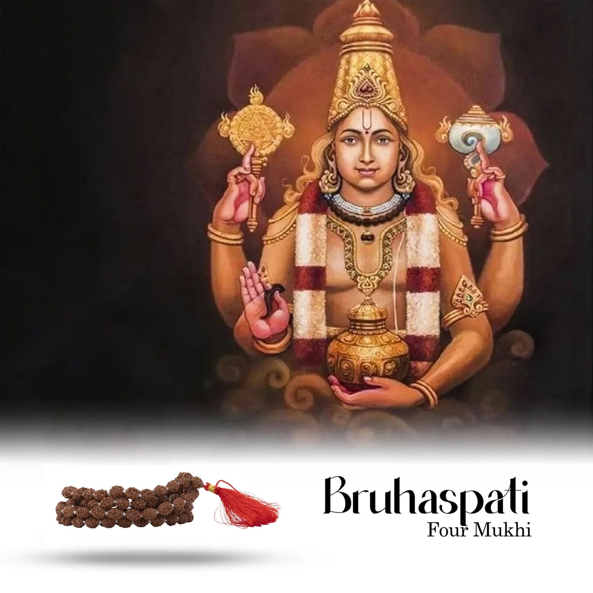 Giri - Original Rudraksha Mala | 4 Mukhi Rudraksha Mala | Ruthrajam Malai