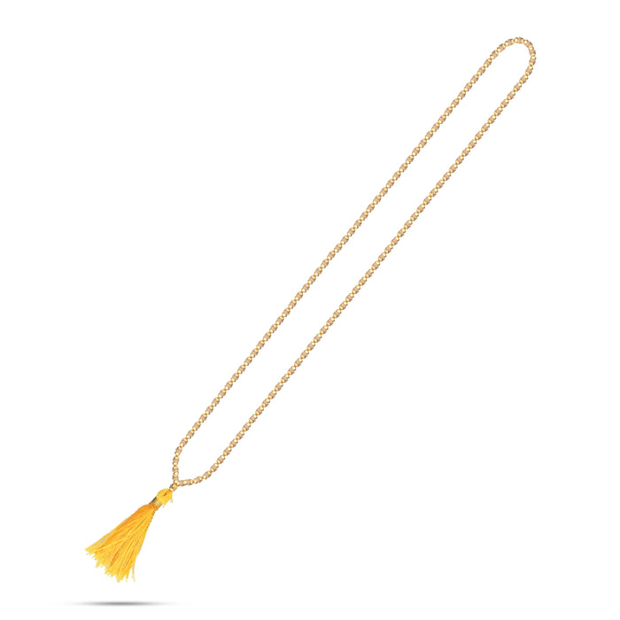 Rudrayani Mala With Gold Polish Cup | Rudrani Mala With Thread Knot/ Rudrani Beads Mala for Men & Women - Mala & Pendant
