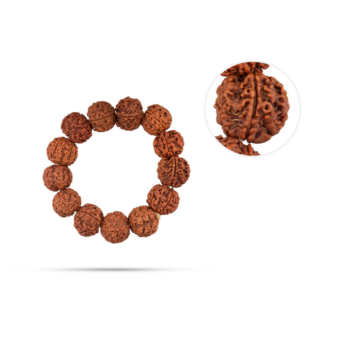 Rudraksha Bracelet - 2.5 Inches | Bracelet Rudraksh/ Rudraksha Hand Band/ Rudraksha Bracelet for Men & Women