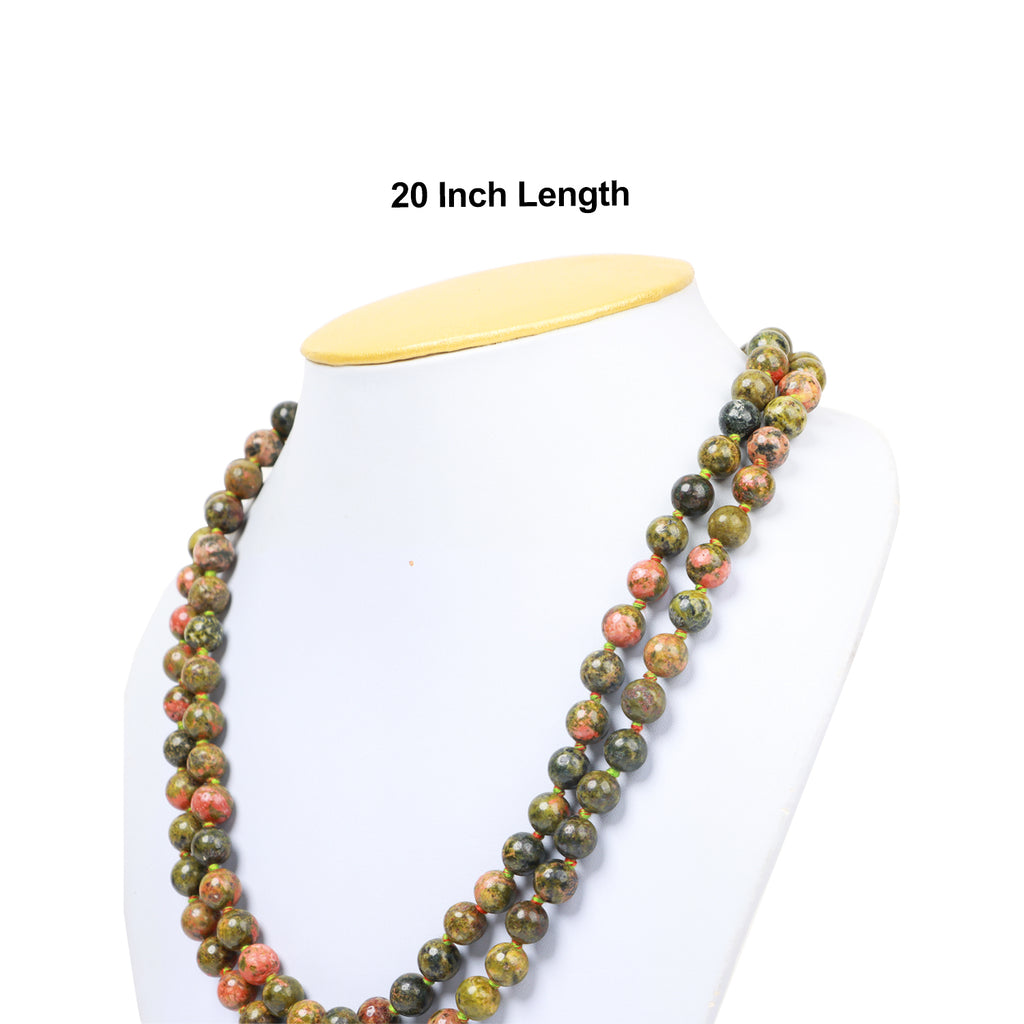 Crystal Mala - Unakite | Semi Precious Stone Mala/ Japa Mala for Men & Women