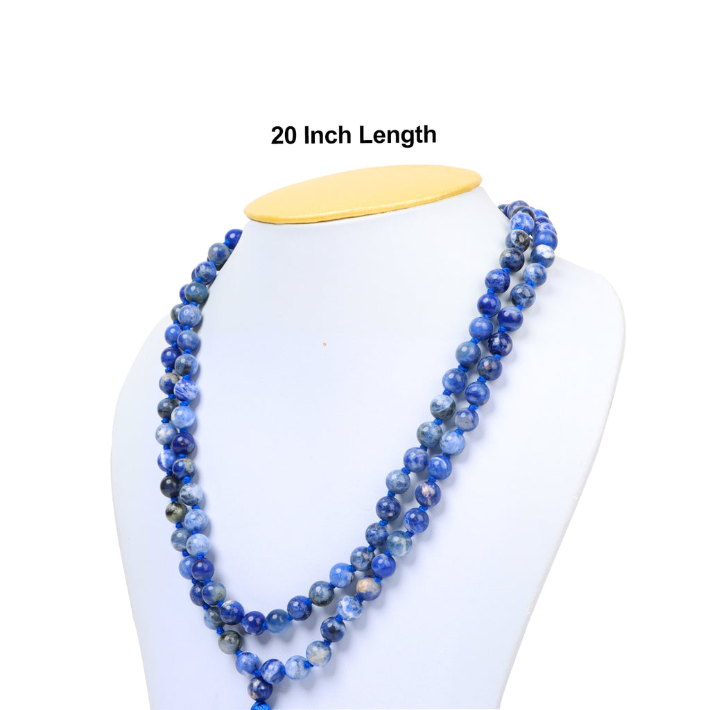 Crystal Mala - Sodalite | Semi Precious Stone Mala/ Japa Mala for Men & Women