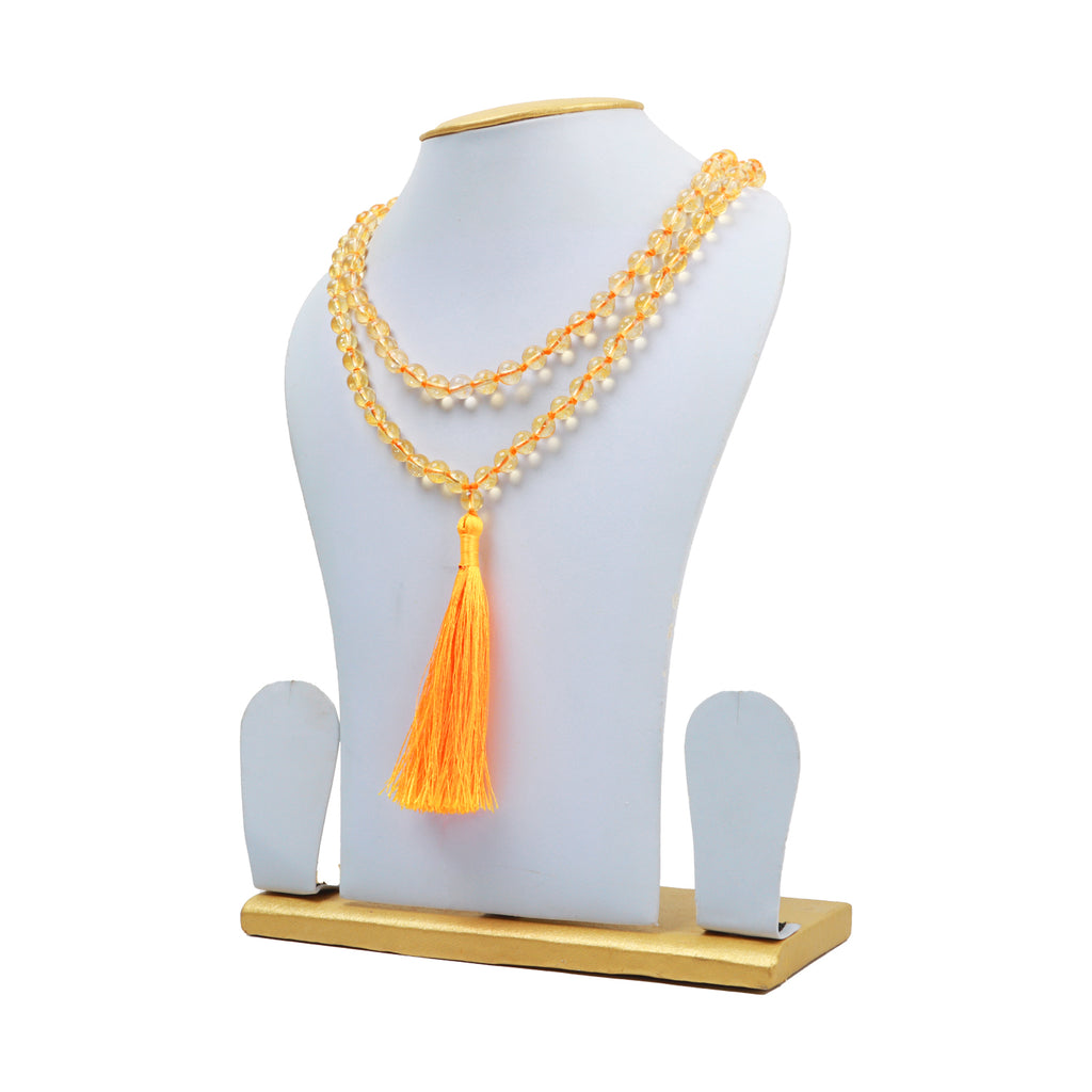 Crystal Mala - Citrine | Semi Precious Stone Mala/ Japa Mala for Men & Women