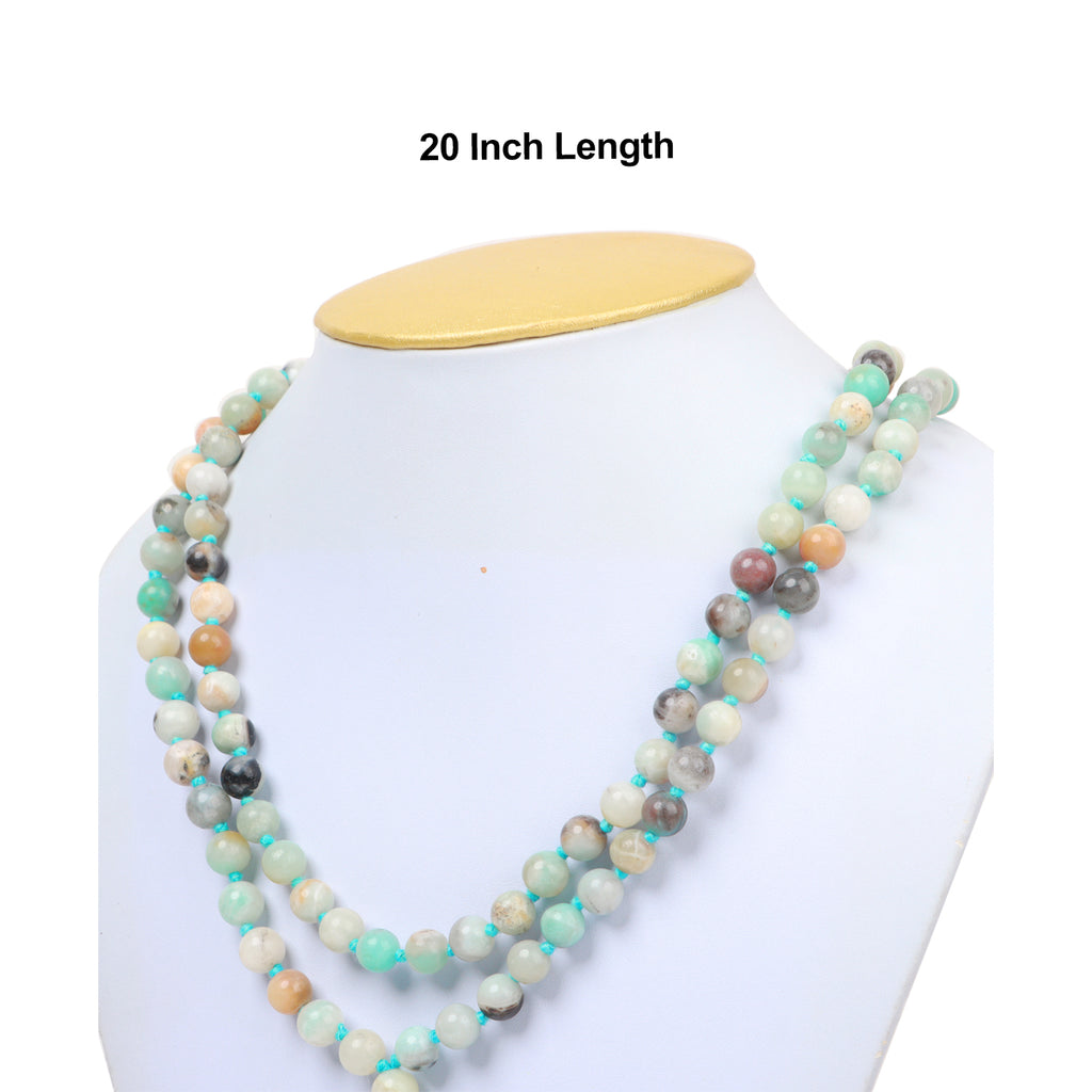 Crystal Mala - Amazonite | Semi Precious Stone Mala/ Japa Mala for Men & Women