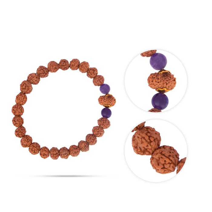 Rudraksha Bracelet | 14 Mukhi Rudraksha Bracelet/ Rudraksha Hand Band for Men & Women