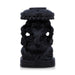 Ganesh Murti Sitting On Base - 2 x 1.25 Inches | Karungali Statue/ Vinayaka Statue With Umbrella for Pooja - Karungali & Ebony Murties