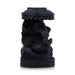 Ganesh Murti Sitting On Base - 2 x 1.25 Inches | Karungali Statue/ Vinayaka Statue With Umbrella for Pooja - Karungali & Ebony Murties