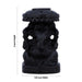 Ganesh Murti Sitting On Base - 2 x 1.25 Inches | Karungali Statue/ Vinayaka Statue With Umbrella for Pooja - Karungali & Ebony Murties