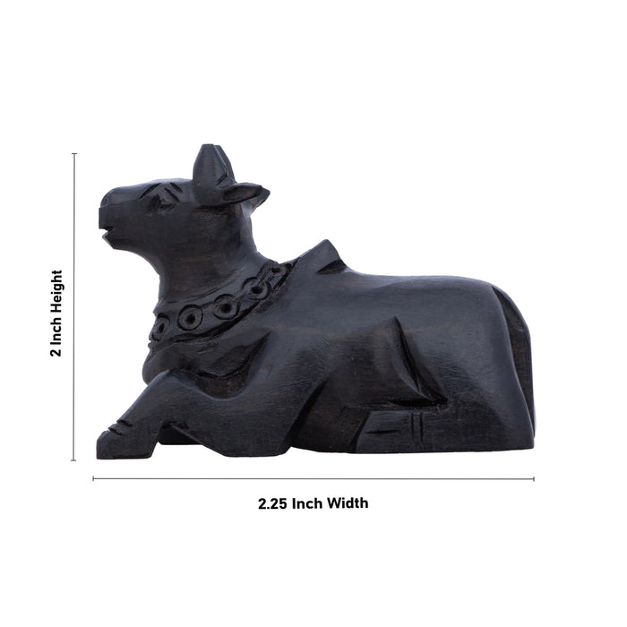 Nandi Statue - 2 x 2.25 Inches | Karungali Statue/ Nandi Idol for Pooja/ 30 Gms Approx