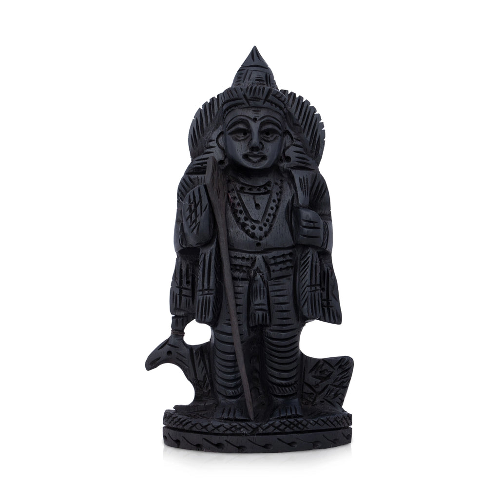 Murugan Statue - 4 x 2.5 Inches | Karungali Statue/ Murugan Idol for Pooja/ 100 Gms Approx