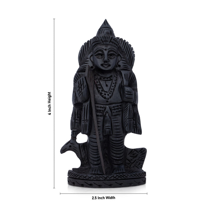 Murugan Statue - 4 x 2.5 Inches | Karungali Statue/ Murugan Idol for Pooja/ 100 Gms Approx