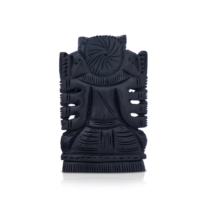 5 Face Ganesh Murti - 4 x 2.75 Inches | Karungali Statue/ Ebony 5 Face Vinayaka Idol for Pooja