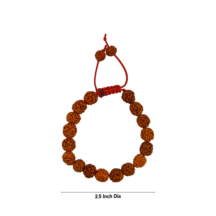 Rudraksha Bracelet - 2.5 Inches | Adjustable Thread Rudraksha Hand Bracelet/ Rudraksh Hand Band for Men & Women