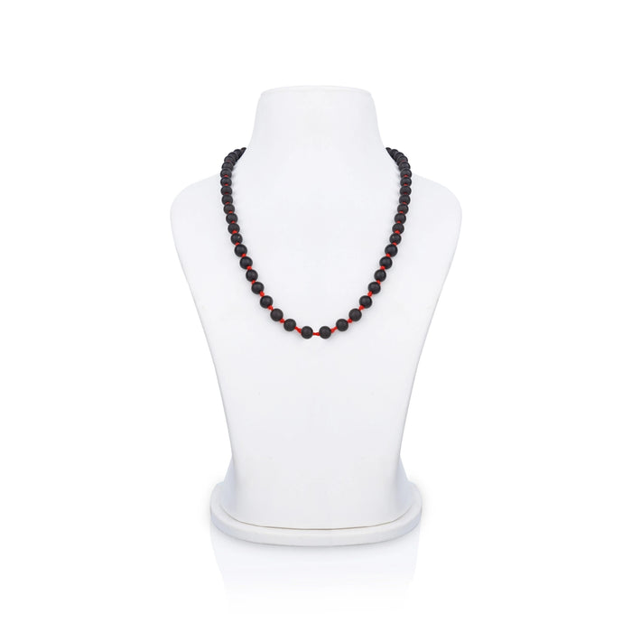 Karungali Mala With Thread Knot - 7.5 Inches | 8mm/ 54 Beads Ebony Mala/ Karungali Kattai Malai for Men & Women - Karungali Mala, Pendant, Bracelet
