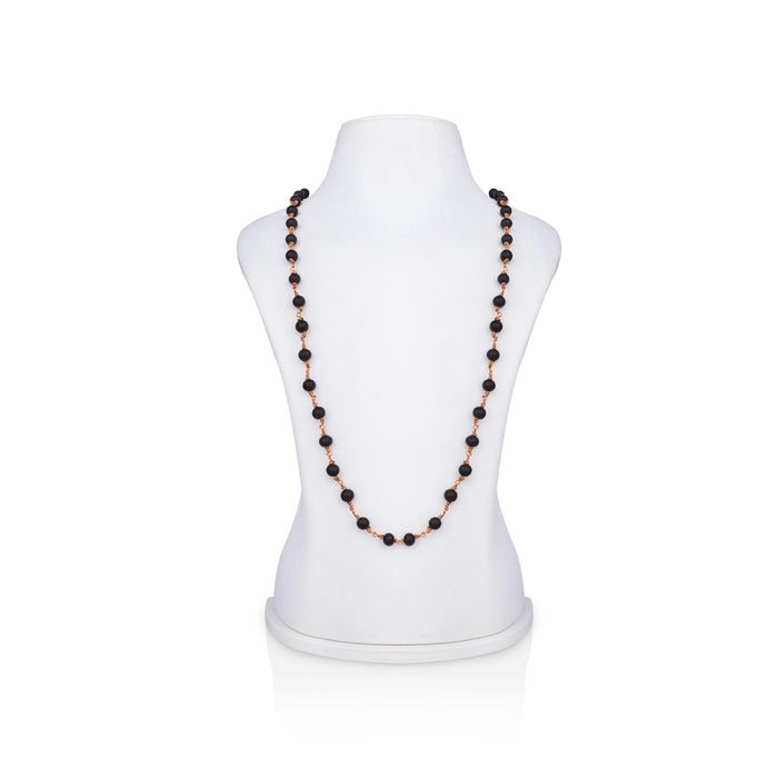 Karungali Mala With Copper Knot - 22 Inches | 8 mm/ 54 Beads Ebony Wood Mala/ Ebony Mala for Men & Women - Karungali Mala, Pendant, Bracelet