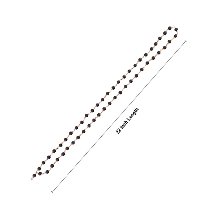 Karungali Mala With Copper Knot - 22 Inches | 8 mm/ 54 Beads Ebony Wood Mala/ Ebony Mala for Men & Women - Karungali Mala, Pendant, Bracelet