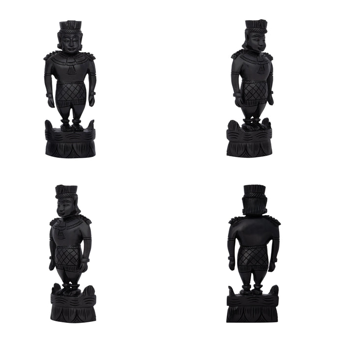 Marapachi Bommai Pair - 6 x 2.5 Inches | Karungali Statue/ Marapachi Doll/ Kolu Bommai for Home - Marapachi Bommai