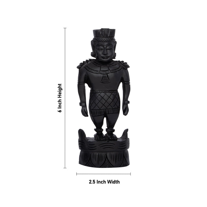 Marapachi Bommai Pair - 6 x 2.5 Inches | Karungali Statue/ Marapachi Doll/ Kolu Bommai for Home - Marapachi Bommai