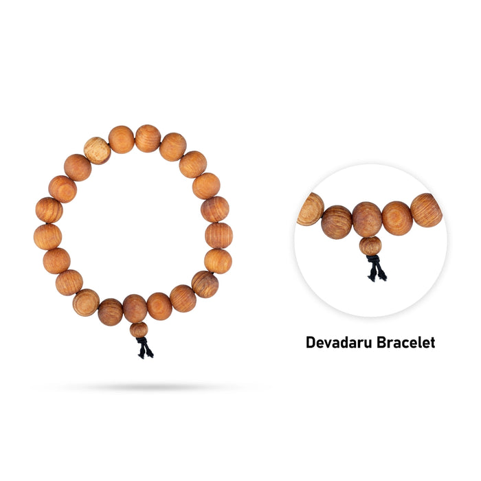 Devadaru Bracelet - 2.5 Inches | 8mm/ Devadaru Hand Band/ Devadaru Hand Bracelet for Protection & Positivity - Bracelet