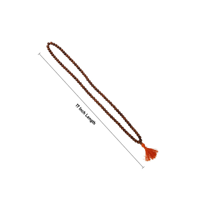 Sengali Mala With Thread Knot - 17 Inches | 10 mm/ Sengali Wooden Mala/ Sengali Japa Mala for Meditation