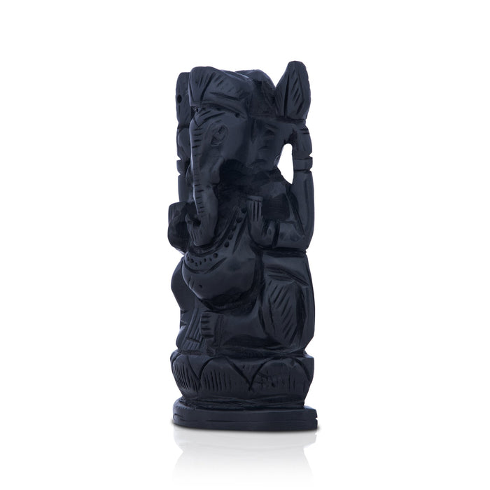 Ganesh Murti - 4 Inches | Karungali Statue/ Vinayaka Idol/ Ganpati Murti for Pooja