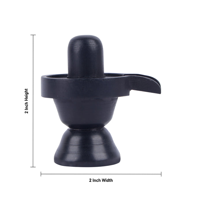 Ebony Shiva Lingam - 2 Inches | Karungali Shivling Idol/ Shivling Statue for Pooja