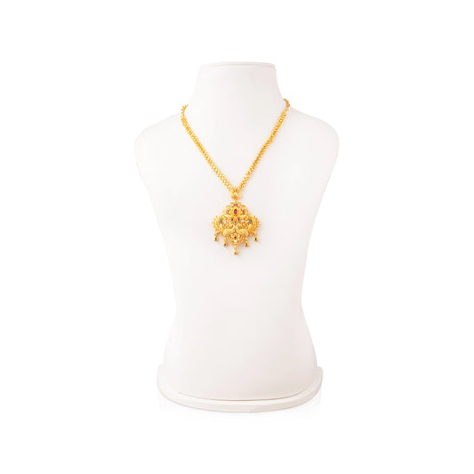 Haram - 6 Inches | Gold Polish Jewellery/ Necklace for Women/ 40 Gms Approx - Ethnic Wear Accessories