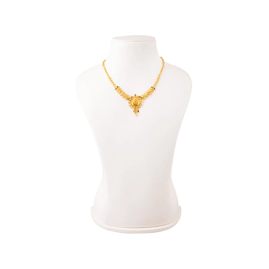 Necklace - 4 Inches | Gold Polish Jewellery/ Jewelry for Women/ 20 Gms Approx - Ethnic Wear Accessories