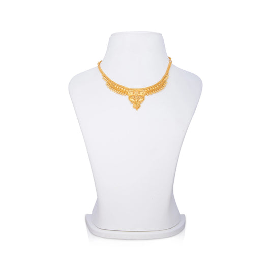 Necklace - 4 Inches | Gold Polish Jewelry/ Jewellery for Women/ 20 Gms Approx - Ethnic Wear Accessories