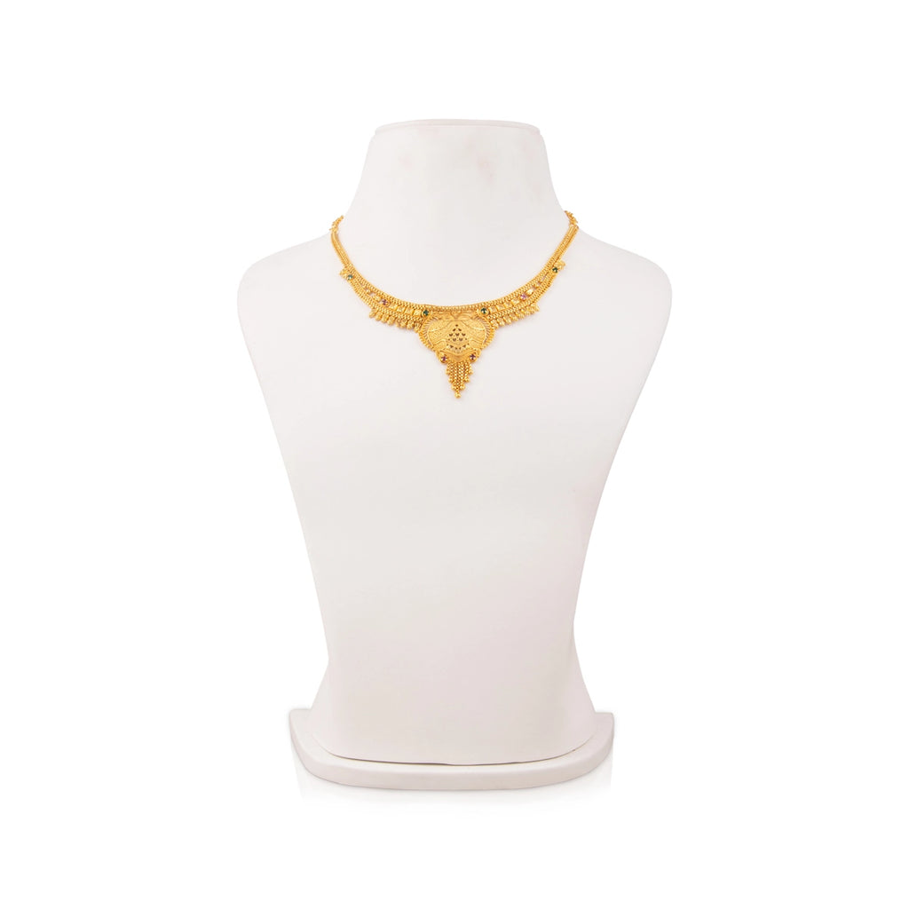 Necklace - 4 Inches | Gold Polish Jewelry/ Jewellery for Women/ 20 Gms Approx