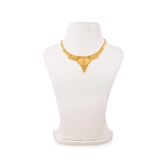 Necklace - 4 Inches | Gold Polish Jewelry/ Jewellery for Women/ 20 Gms Approx - Ethnic Wear Accessories