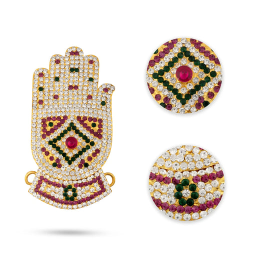 Stone Hastham Padham Set - 6.5 x 3 Inches | Stone Leg and Hand for Deity Decor - Deity Jewellery & Vastra Sets
