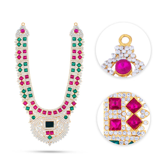 Stone Haram - 11 Inches | Stone Jewellery for Deity - Neck & Body Accessories