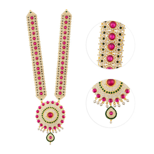 Stone Haram - 22 Inches | Stone Jewellery for Deity - Neck & Body Accessories