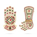 Stone Hastham Padham Set - 9.5 x 6 Inches | Stone Leg and Hand for Deity Decor - Deity Jewellery & Vastra Sets