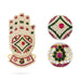 Stone Hastham Padham Set - 9.5 x 6 Inches | Stone Leg and Hand for Deity Decor - Deity Jewellery & Vastra Sets