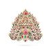 Stone Half Crown - 10 x 10.5 Inches | Stone Kireedam/ Multicolour Stone Mukut for Pooja - Head & Face Accessories