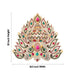 Stone Half Crown - 10 x 10.5 Inches | Stone Kireedam/ Multicolour Stone Mukut for Pooja - Head & Face Accessories