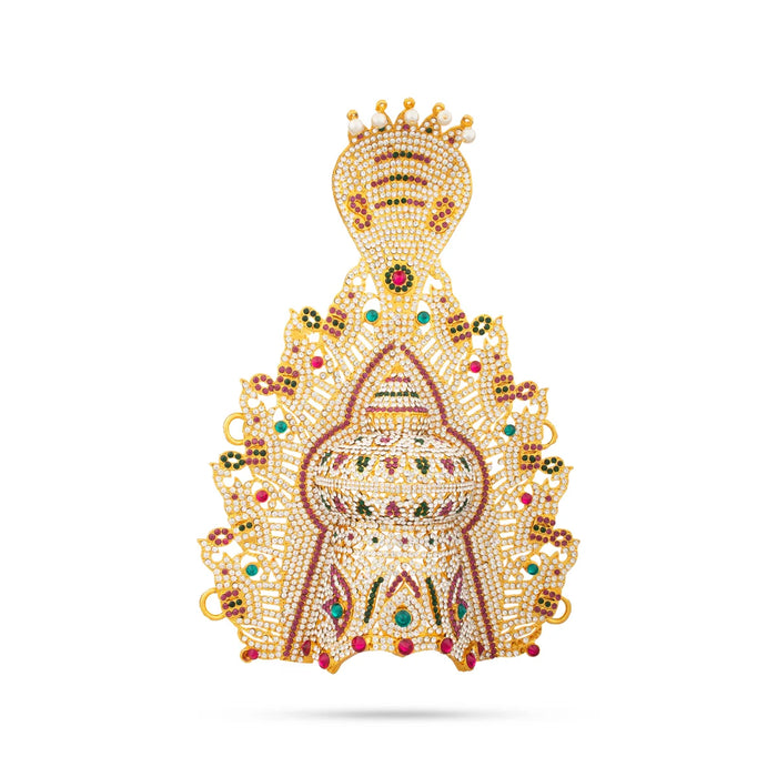 Stone Crown - 12 x 8 Inches | Nag Design Stone Kireedam/ Stone Mukut for Pooja