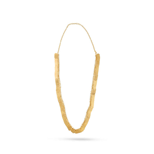 Kasu Mala - 11.5 Inches | 125 Coin Kaasu Mala/ Gold Polish Kasumalai for Deity Decor - Neck & Body Accessories
