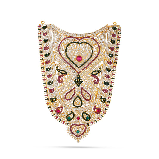 Stone Necklace - 11.5 Inches | Stone Haram/ Multicolour Stone Jewellery for Deity - Neck & Body Accessories