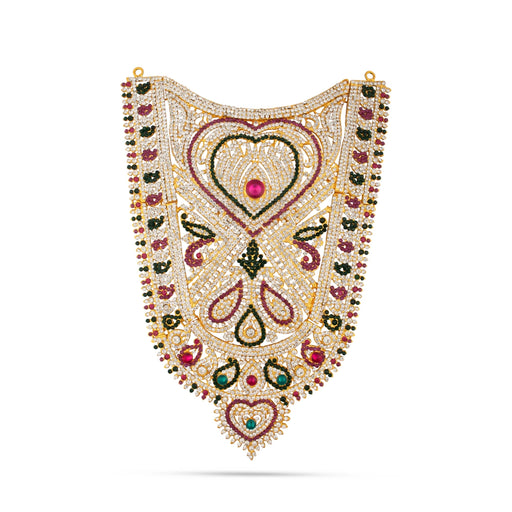 Stone Necklace - 11.5 Inches | Stone Haram/ Multicolour Stone Jewellery for Deity - Neck & Body Accessories