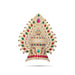 Stone Half Crown - 10.5 x 8.5 Inches | Stone Kireedam/ Multicolour Stone Mukut for Pooja - Head & Face Accessories
