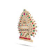 Stone Half Crown - 10.5 x 8.5 Inches | Stone Kireedam/ Multicolour Stone Mukut for Pooja - Head & Face Accessories