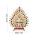 Stone Half Crown - 10.5 x 8.5 Inches | Stone Kireedam/ Multicolour Stone Mukut for Pooja - Head & Face Accessories