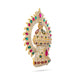 Stone Half Crown - 8.5 x 6.5 Inches | Stone Kireedam/ Multicolour Stone Mukut for Pooja - Head & Face Accessories